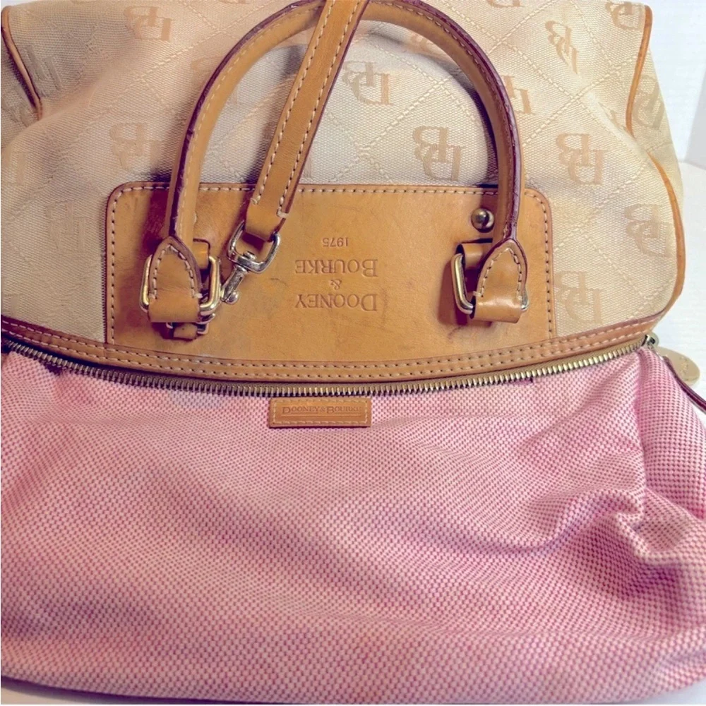 Dooney & Bourke Beige and Tan Satchel - Picture 11 of 13